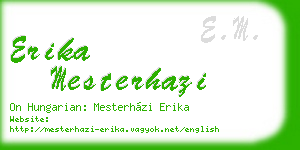 erika mesterhazi business card